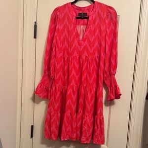 Pomander Place Pink Chevron Dress from Tuckernuck